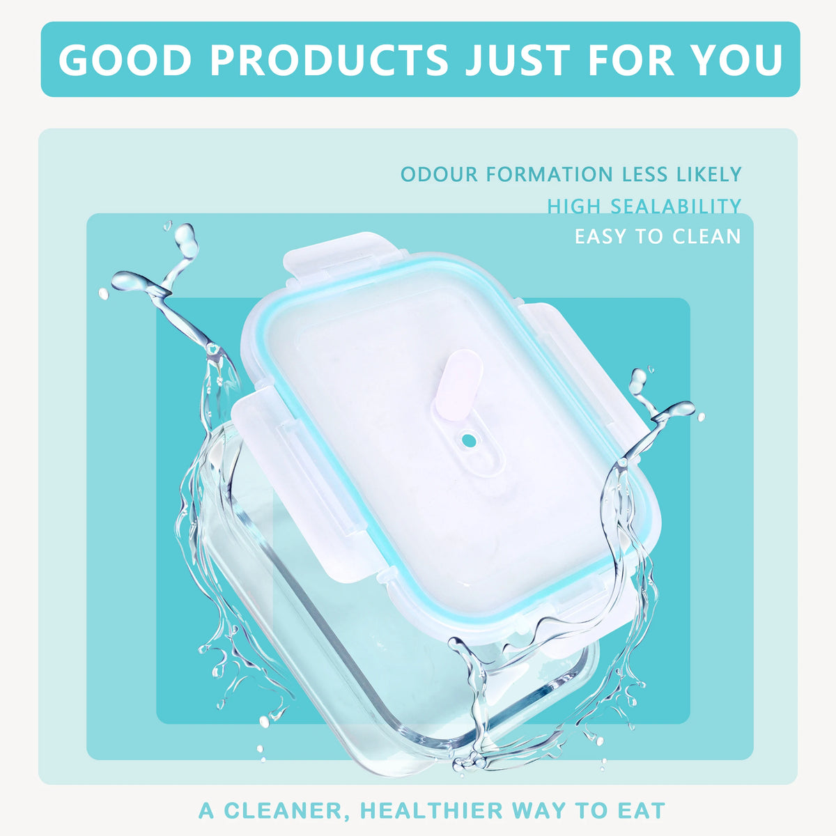 SAEIV 6x1520 ml Glass Container with Lid Meal Prep boxing Glass Food storage S container Airtight Storage storage containers with lid Leapproof BPA Free Kitchen storage boxing for microwave oven refrigerator